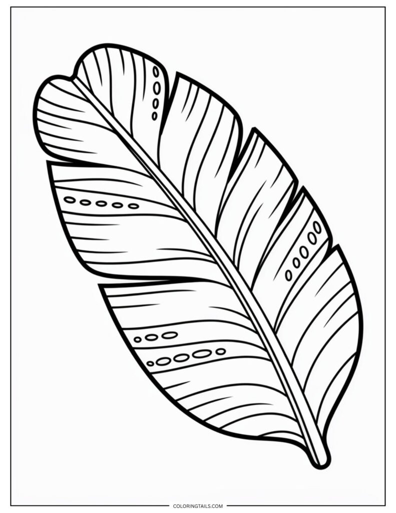 A broad banana leaf with long veins and subtle texture.